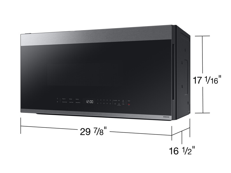 Bespoke 2.1 cu. ft. Over-the-Range Microwave with Edge to Edge Glass Display in Fingerprint Resistant Stainless Steel ME21DG6500SRAA