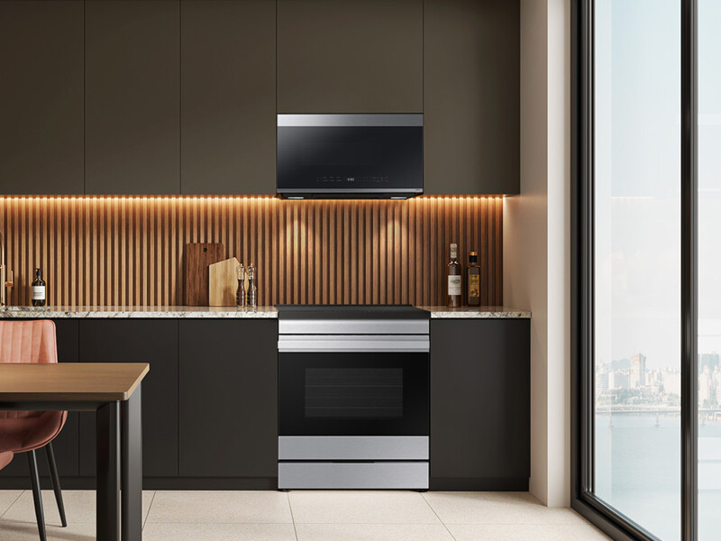 Bespoke 2.1 cu. ft. Over-the-Range Microwave with Edge to Edge Glass Display in Fingerprint Resistant Stainless Steel ME21DG6500SRAA