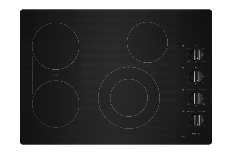 Maytag 30-Inch Electric Cooktop with Reversible Grill and Griddle Black MEC8830HB Picture 1
