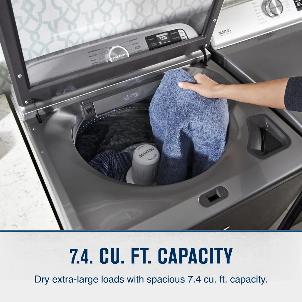 Smart Top Load Electric Dryer with Extra Power - 7.4 cu. ft. MED7230HC