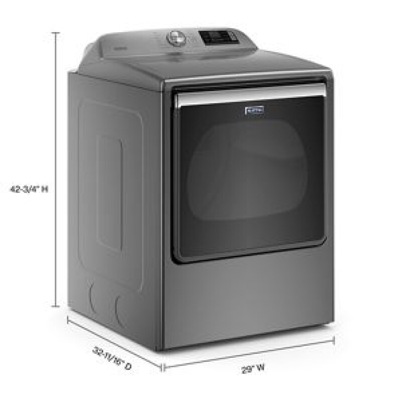 Smart Capable Top Load Electric Dryer with Extra Power Button - 8.8 cu. ft. MED8230HC