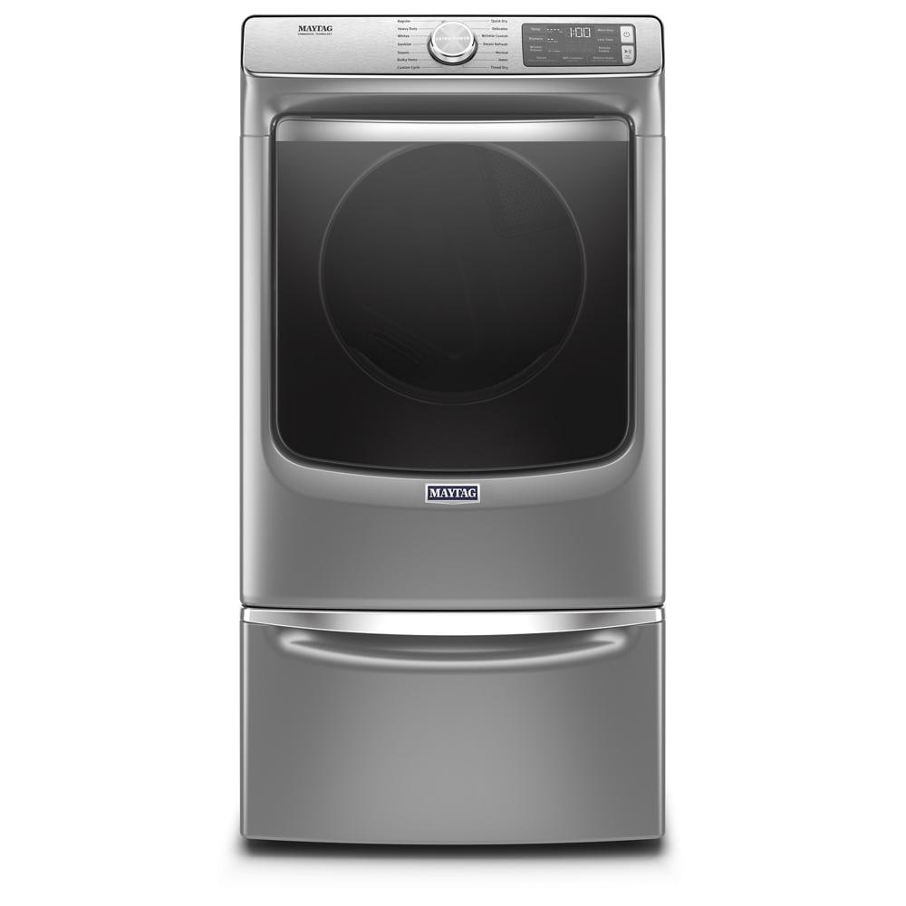 Maytag Smart Front Load Electric Dryer with Extra Power and Advanced Moisture Sensing Plus - 7.3 cu. ft. Metallic Slate MED8630HC Picture 1