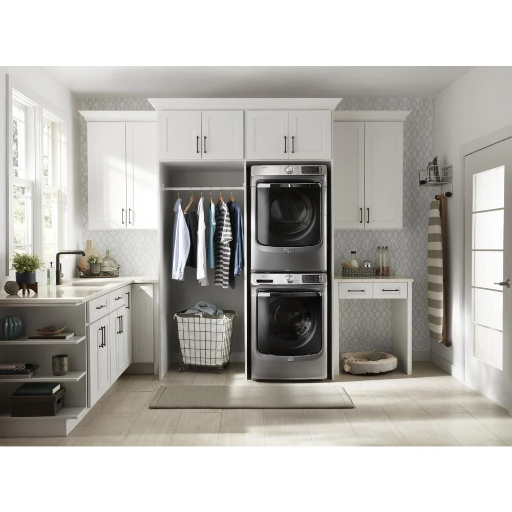 Smart Front Load Electric Dryer with Extra Power and Advanced Moisture Sensing Plus - 7.3 cu. ft. MED8630HC