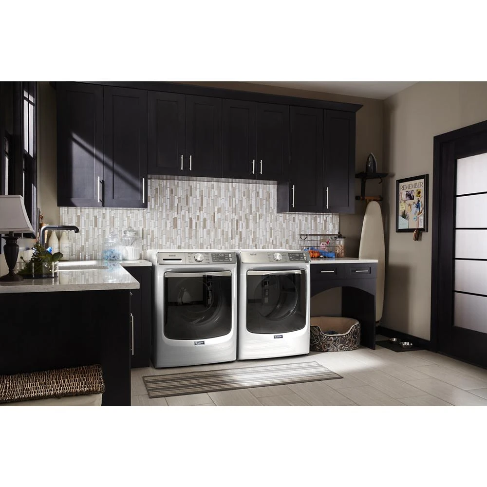 Smart Front Load Electric Dryer with Extra Power and Advanced Moisture Sensing Plus - 7.3 cu. ft. MED8630HW