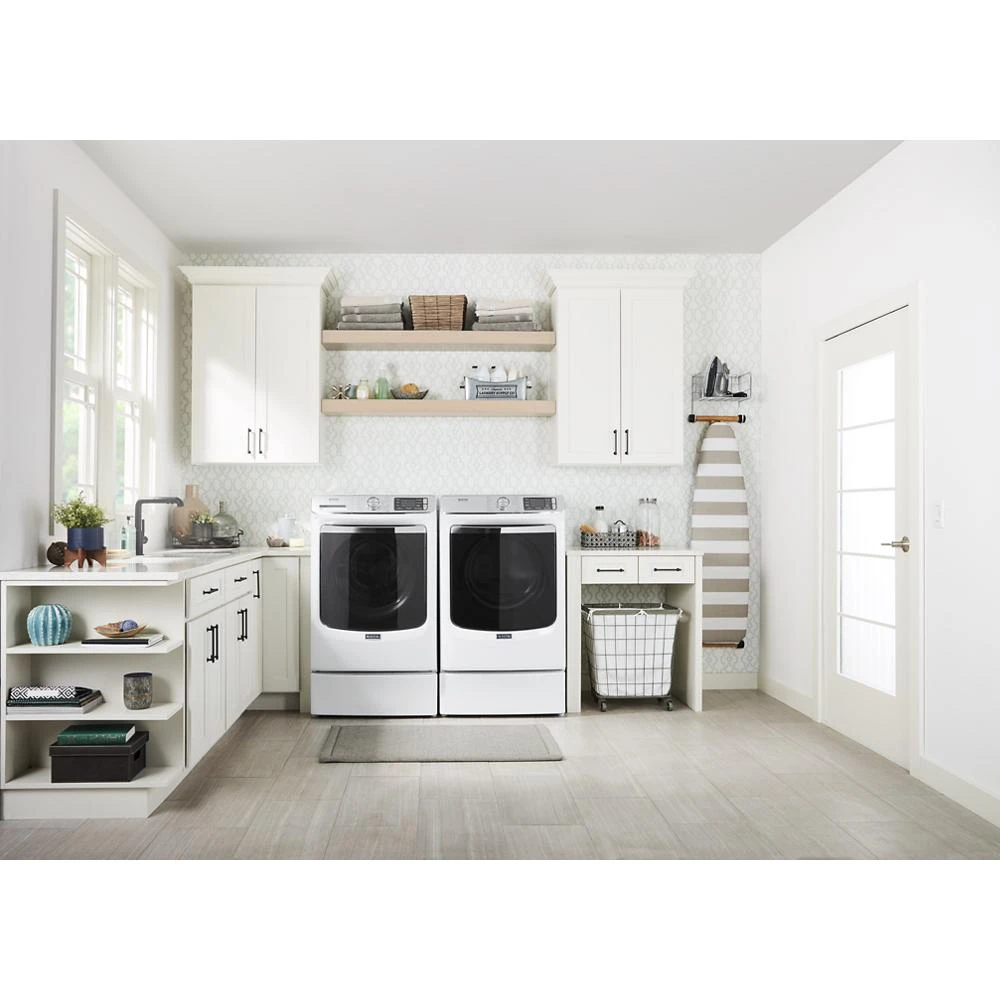 Smart Front Load Electric Dryer with Extra Power and Advanced Moisture Sensing Plus - 7.3 cu. ft. MED8630HW