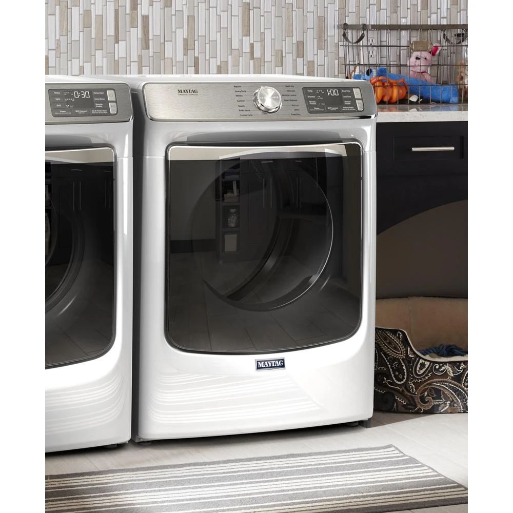 Smart Front Load Electric Dryer with Extra Power and Advanced Moisture Sensing Plus - 7.3 cu. ft. MED8630HW