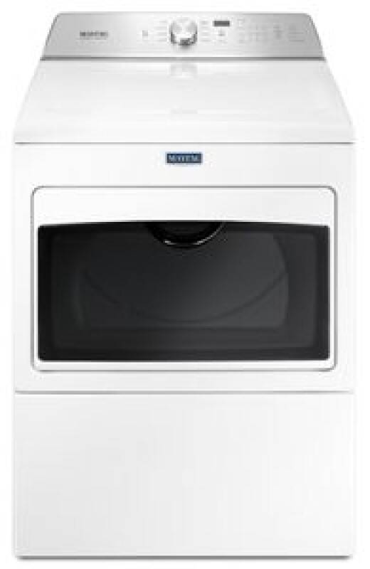 Maytag Large Capacity Electric Dryer with IntelliDry Sensor – 7.4 cu. ft. White MEDB765FW Picture 1