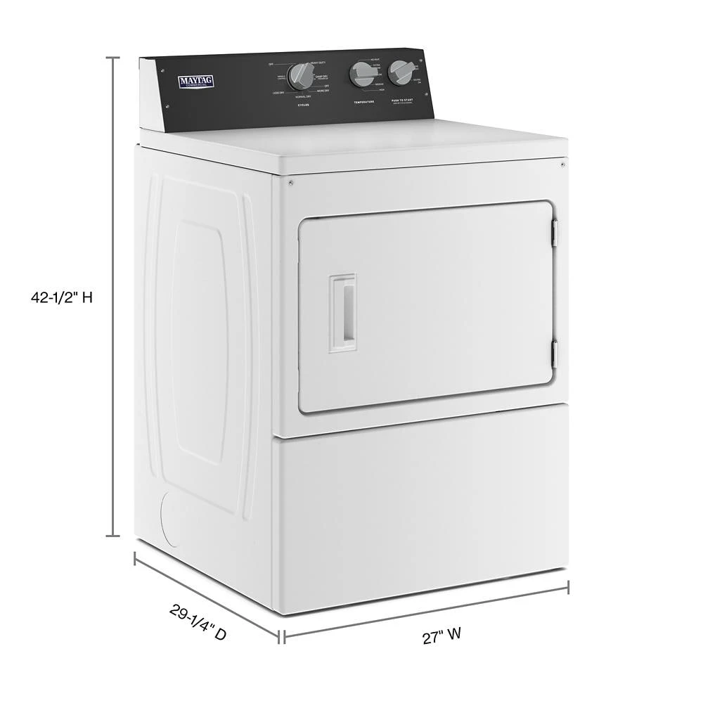 Commercial-Grade Residential Electric Dryer - 7.4 cu. ft. MEDP585GW