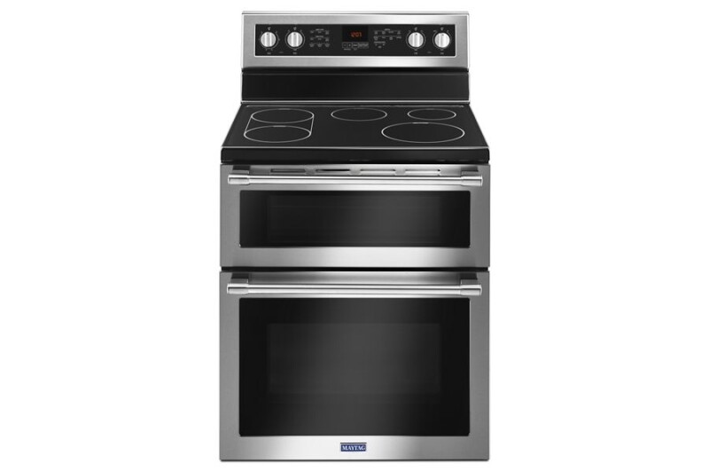 Maytag 30" Wide Double Oven Electric Range With True Convection - 6.7 Cu. Ft. Fingerprint Resistant Stainless Steel MET8800FZ Picture 1