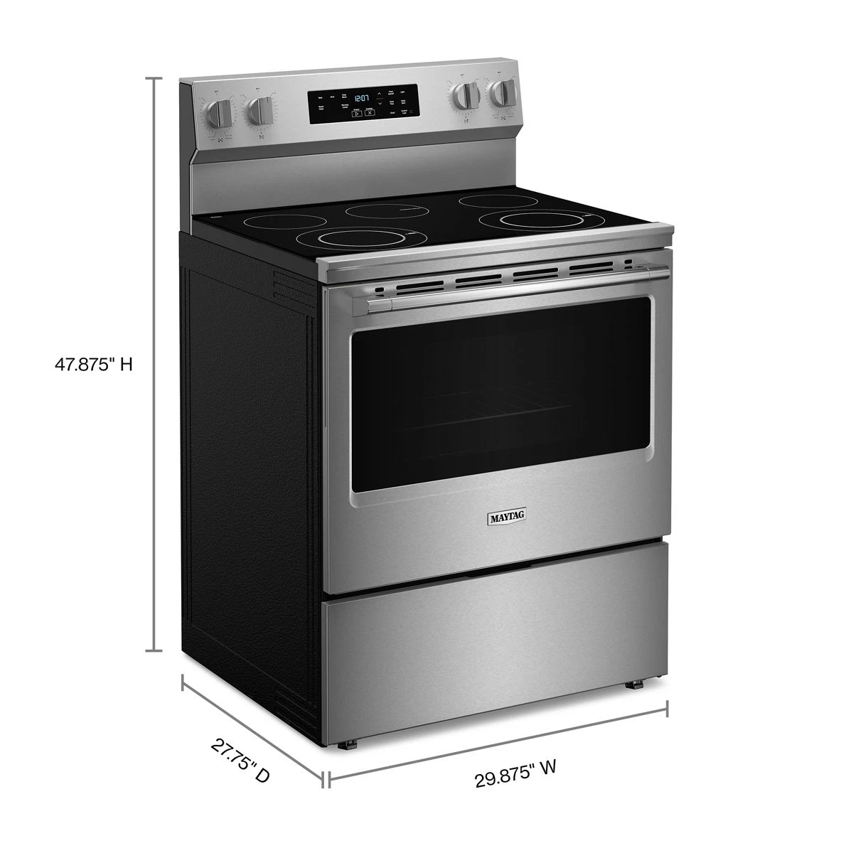 30-Inch Wide Electric Range With Steam Clean - 5.3 cu. ft. MFES4030RS