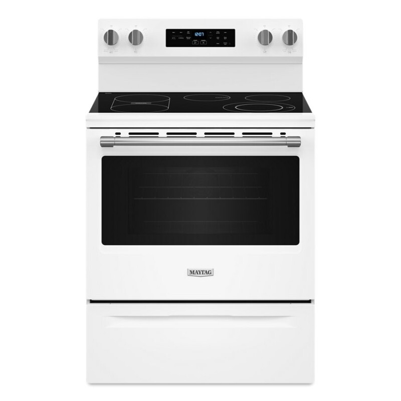Maytag 30-Inch Wide Electric Range With No Preheat Air Fry and Air Baking - 5.3 cu. ft. White MFES6030RW Picture 1