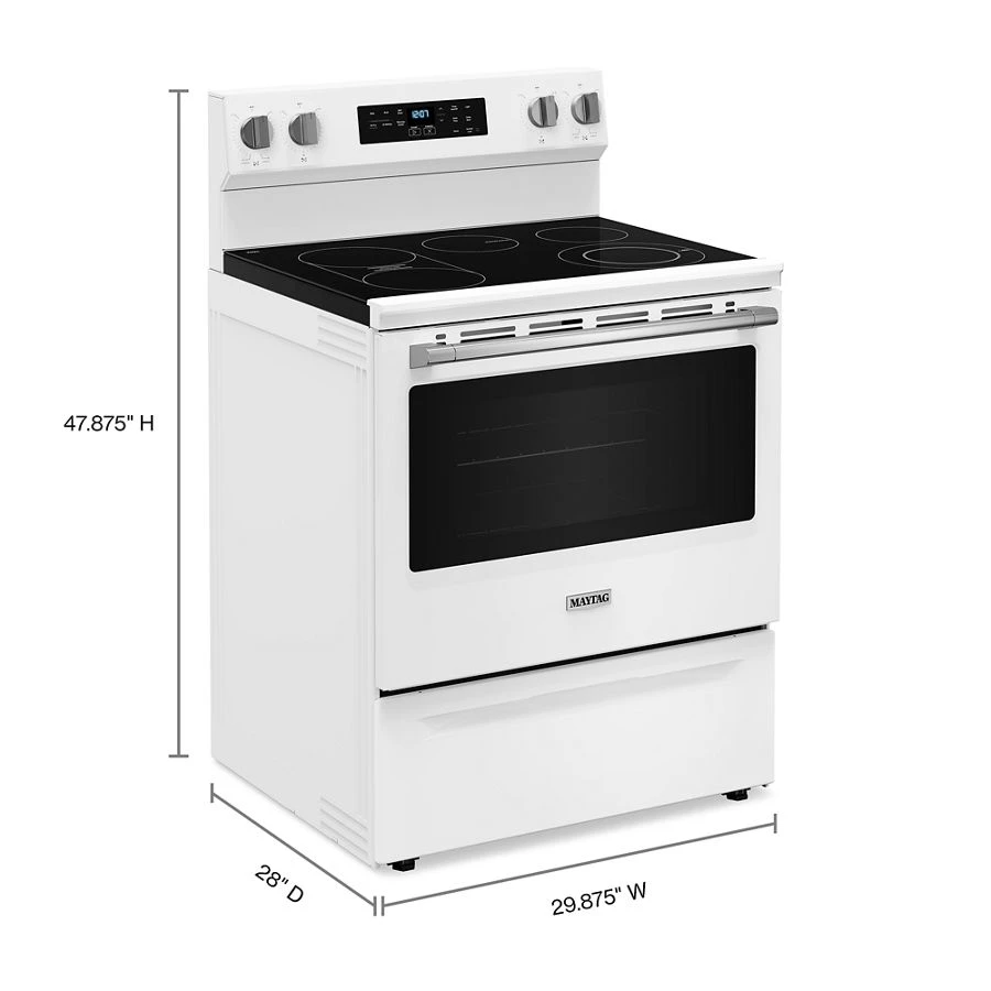 30-Inch Wide Electric Range With No Preheat Air Fry and Air Baking - 5.3 cu. ft. MFES6030RW