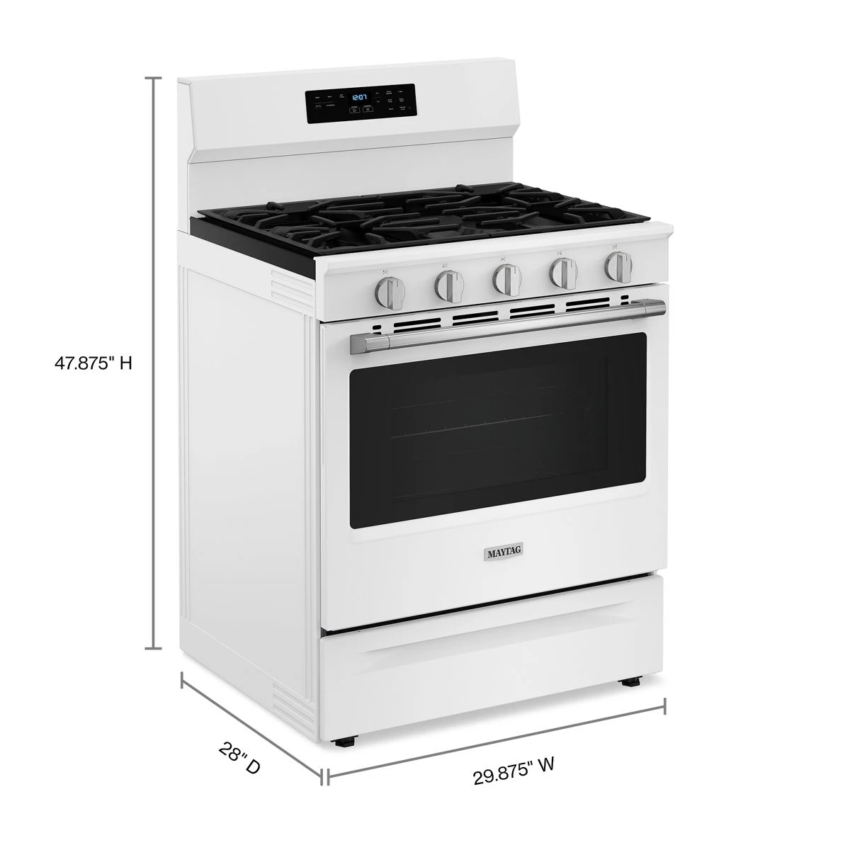 30-Inch Wide Gas Range With No Preheat Air Fry and Air Baking - 5.0 cu. ft. MFGS6030RW