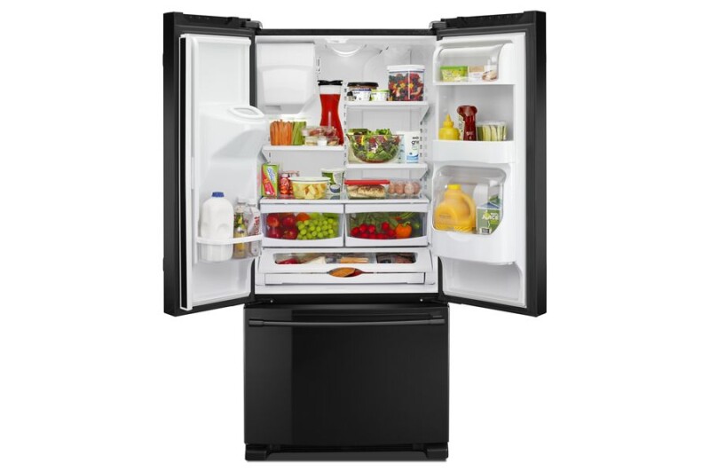 Maytag 33- Inch Wide French Door Refrigerator with Beverage Chiller Compartment - 22 Cu. Ft. Black MFI2269FRB Picture 1