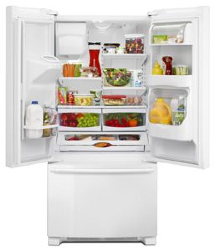 33- Inch Wide French Door Refrigerator with Beverage Chiller Compartment - 22 Cu. Ft. MFI2269FRW