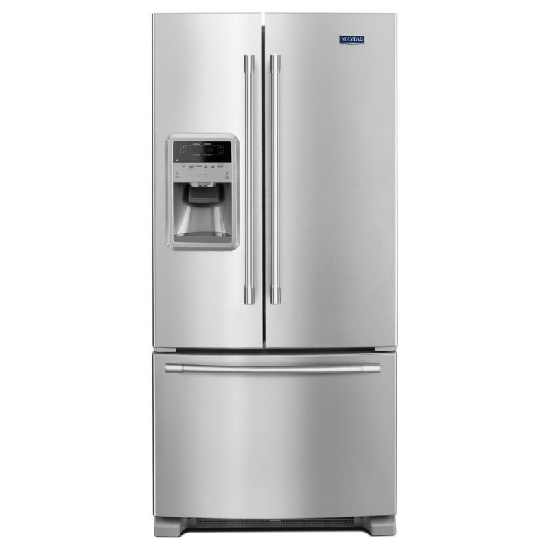 Maytag 33- Inch Wide French Door Refrigerator with Beverage Chiller Compartment - 22 Cu. Ft. Fingerprint Resistant Stainless Steel MFI2269FRZ Picture 1