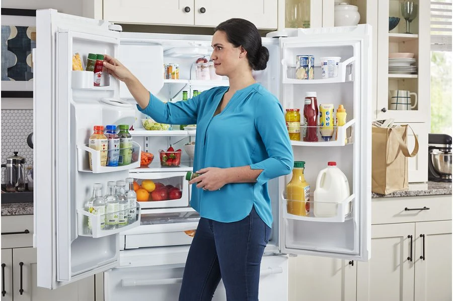 36- Inch Wide French Door Refrigerator with PowerCold Feature - 25 Cu. Ft. MFI2570FEW