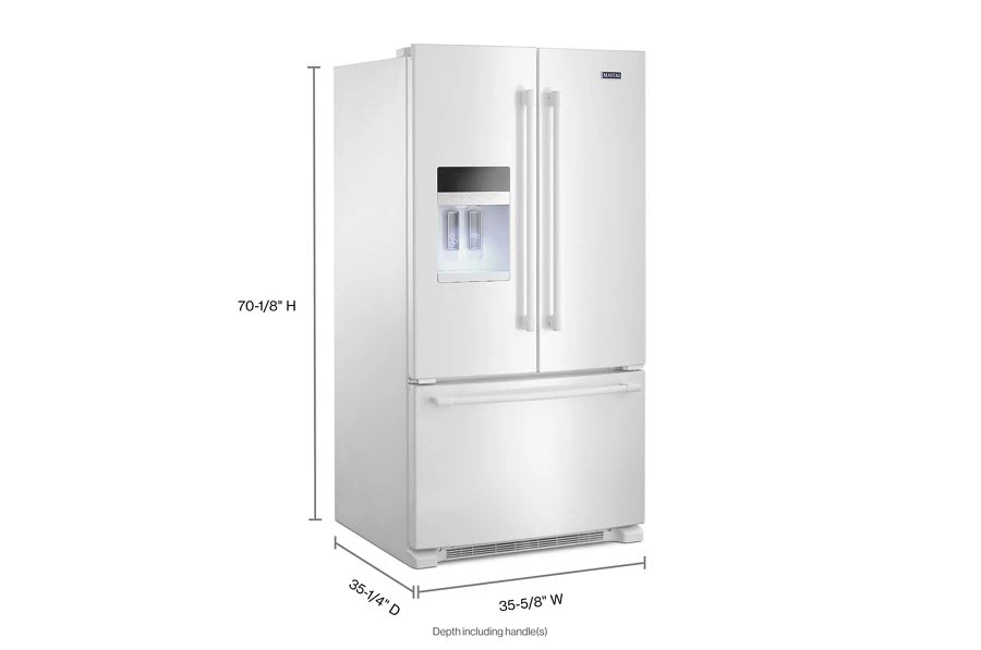 36- Inch Wide French Door Refrigerator with PowerCold Feature - 25 Cu. Ft. MFI2570FEW