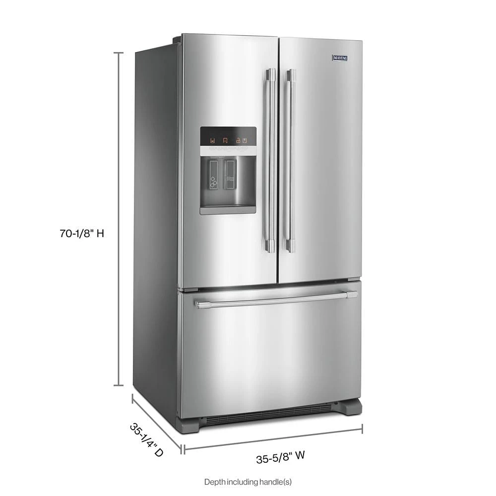 36- Inch Wide French Door Refrigerator with PowerCold Feature - 25 Cu. Ft. MFI2570FEZ