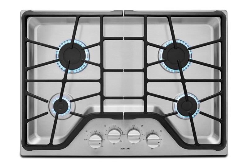 Maytag 30-inch Wide Gas Cooktop with Power Burner Stainless Steel MGC7430DS Picture 1