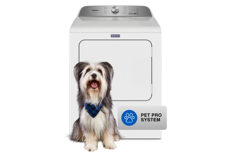 Maytag Pet Pro Top Load Gas Dryer - 7.0 cu. ft. White MGD6500MW Picture 1
