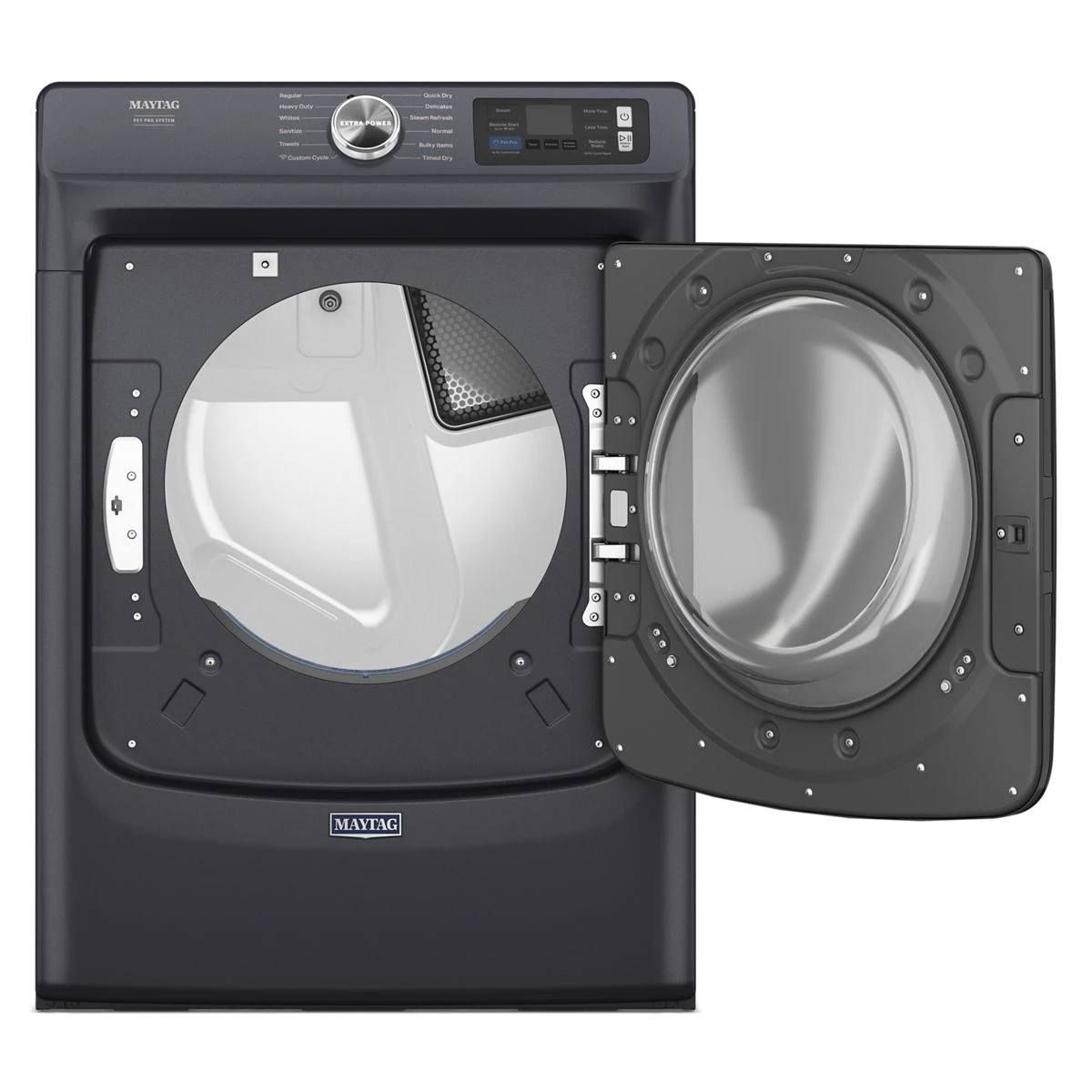 27 Inch Smart Pet Pro Front Load Gas Dryer with 7.4 cu. ft. Capacity, Steam Cycle, Quick Dry, Remote Start, Drum Light, and Advanced Moisture Sensing MGD7020RF