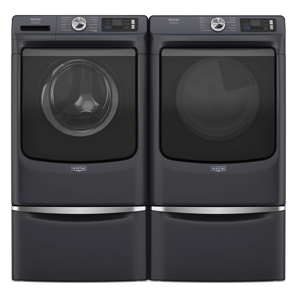 27 Inch Smart Pet Pro Front Load Gas Dryer with 7.4 cu. ft. Capacity, Steam Cycle, Quick Dry, Remote Start, Drum Light, and Advanced Moisture Sensing MGD7020RF