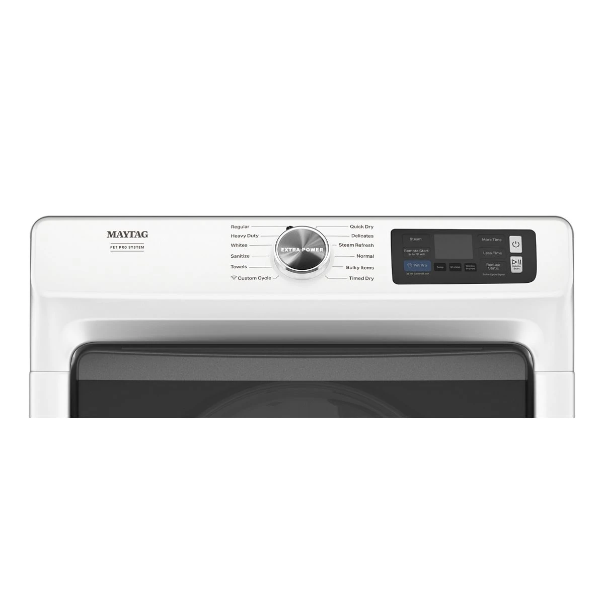 27 Inch Smart Pet Pro Front Load Gas Dryer with 7.4 cu. ft. Capacity, Steam Cycle, Quick Dry, Remote Start, Drum Light, and Advanced Moisture Sensing and Energy Star Certified MGD7020RW
