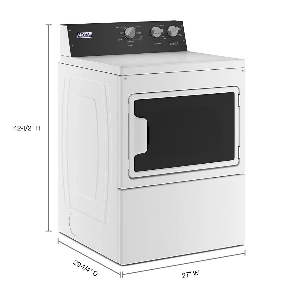 Commercial-Grade Residential Gas Dryer - 7.4 cu. ft. MGDP586KW