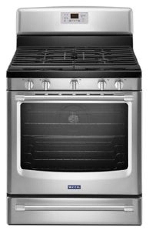 Maytag 30-inch Wide Gas Range with Convection and Power Burner - 5.8 cu. ft. Stainless Steel MGR8700DS Picture 1