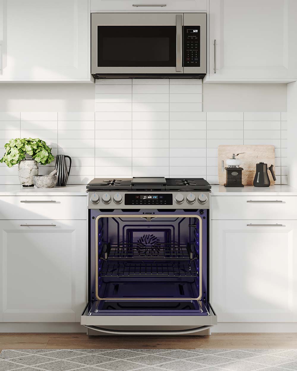 Slide-In Gas Range with 5 Burners and Air Fry Convection MGS30S4AST