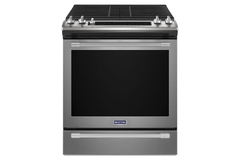 Maytag 30-INCH WIDE SLIDE-IN GAS RANGE WITH TRUE CONVECTION AND FIT SYSTEM - 5.8 CU. FT. Fingerprint Resistant Stainless Steel MGS8800FZ Picture 1