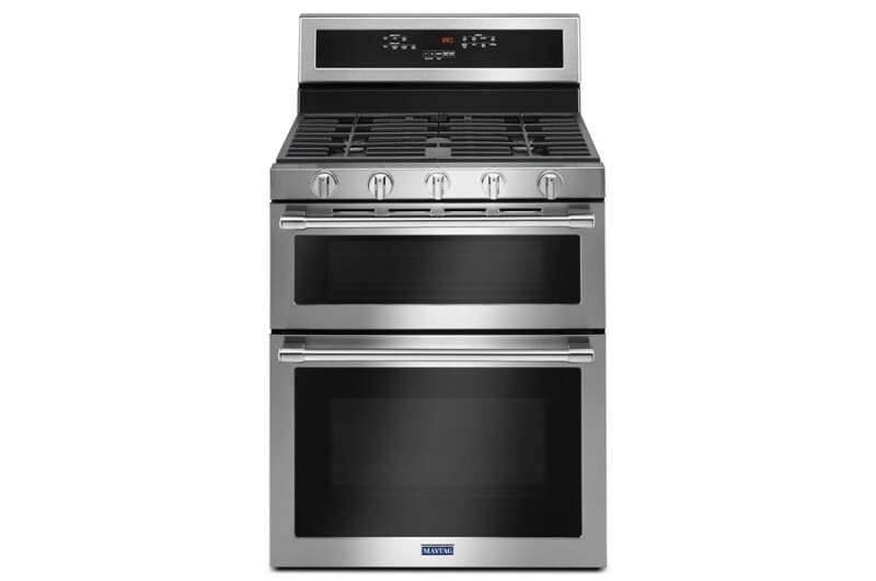 Maytag 30-Inch Wide Double Oven Gas Range With True Convection - 6.0 Cu. Ft. Fingerprint Resistant Stainless Steel MGT8800FZ Picture 1