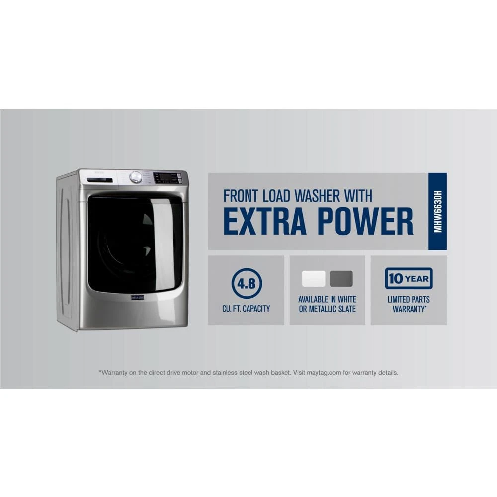 Front Load Washer with Extra Power and 16-Hr Fresh Hold option - 4.8 cu. ft. MHW6630HC