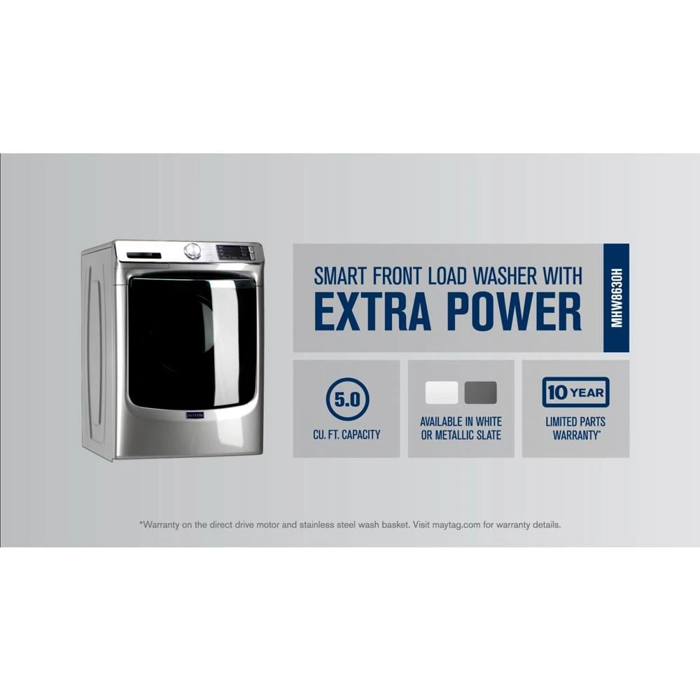 Smart Front Load Washer with Extra Power and 24-Hr Fresh Hold option - 5.0 cu. ft. MHW8630HW