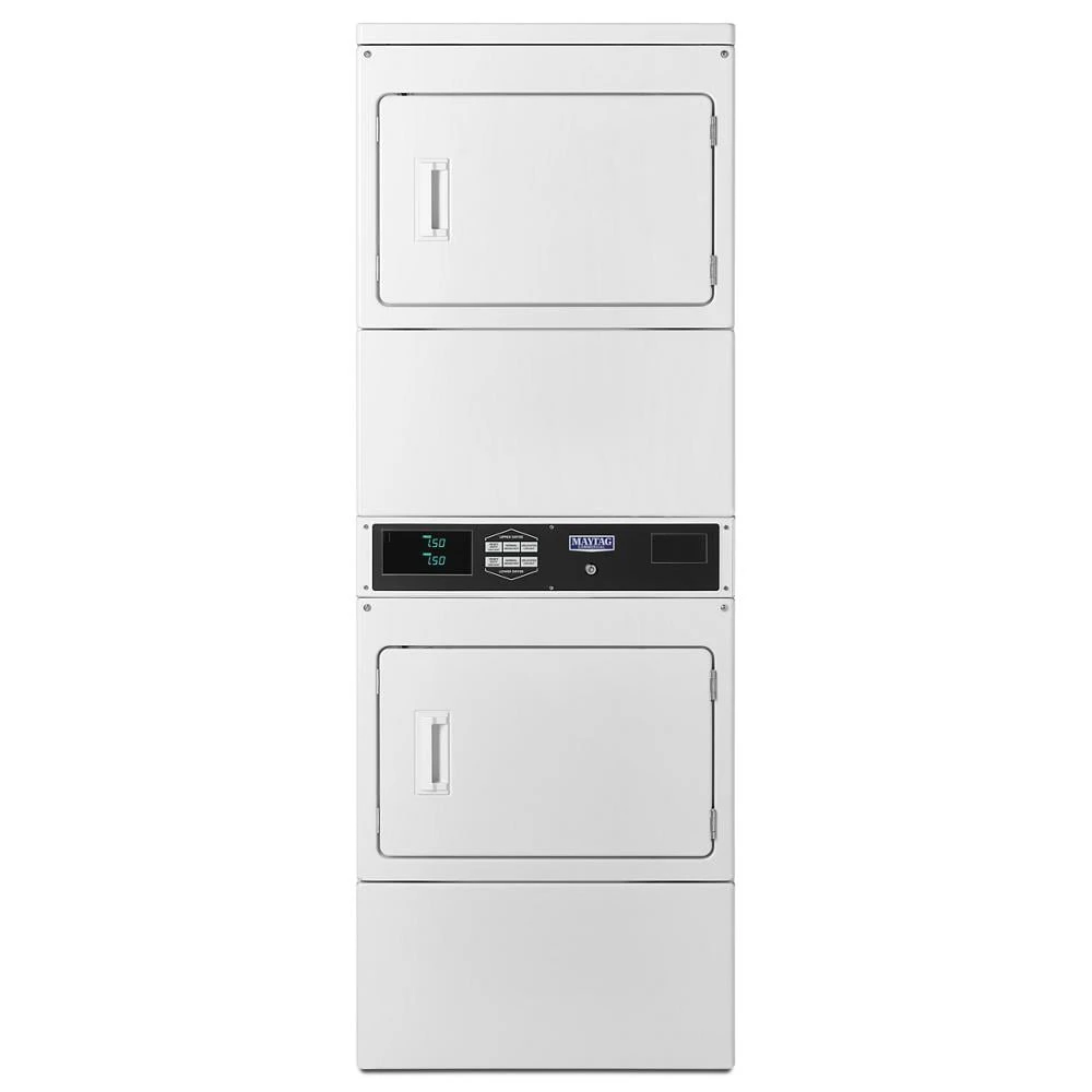 Commercial Electric Large Capacity Stack Dryer, Card Reader Ready or Non-Vend - Canada MLE26PRFZW