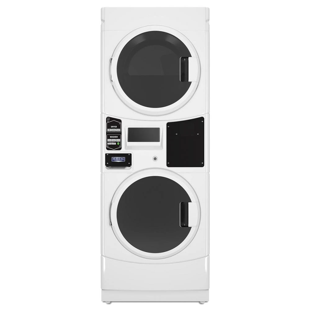 Commercial Gas Stack Washer/Dryer, Card Reader Ready or Non-Vend MLG22PRTGW