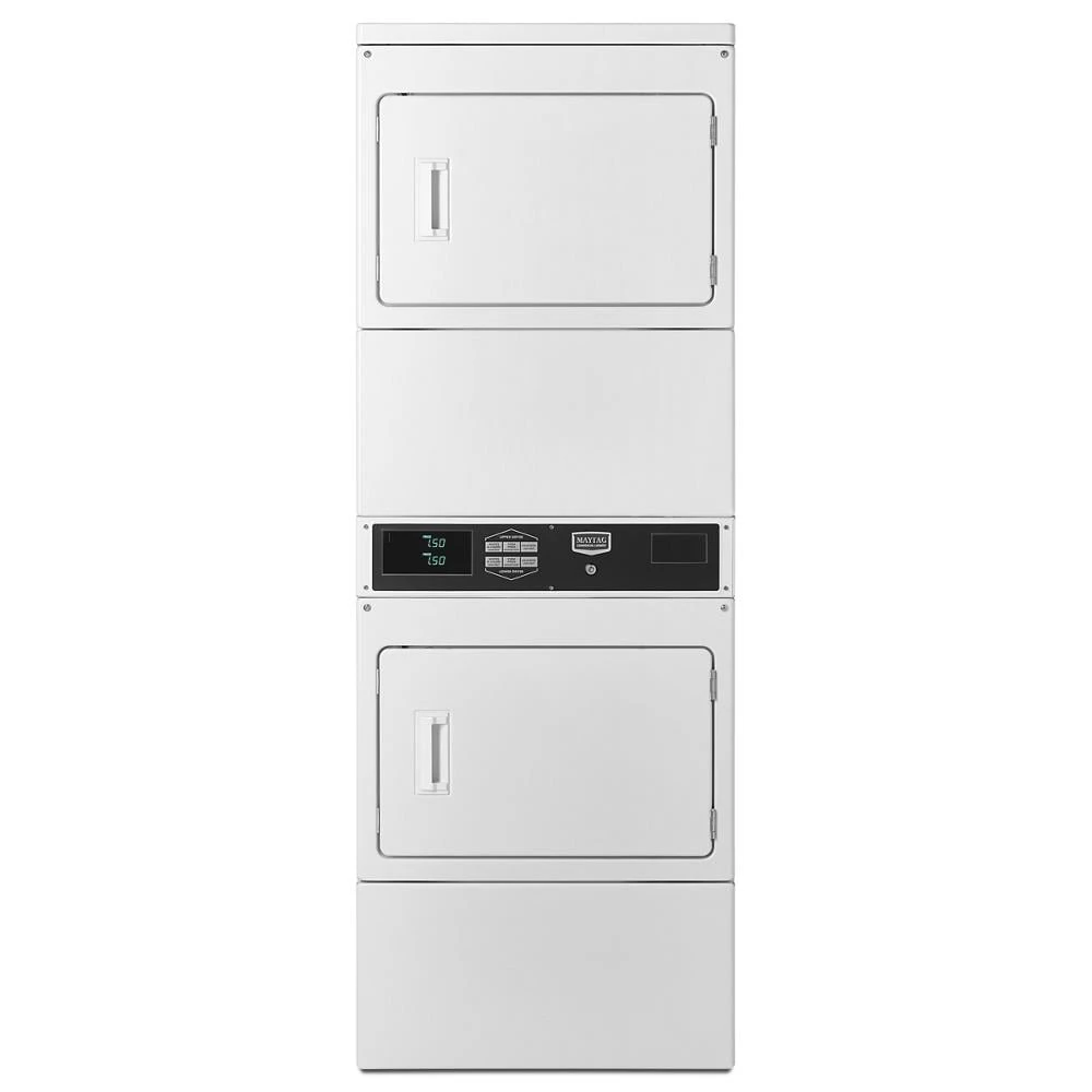 Commercial Gas Large Capacity Stack Dryer, Card Reader Ready MLG26PRBWW