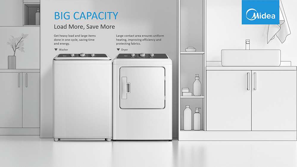 4.1 CF Top Load Washer, Agitator, Stainless Tub MLTW41A1BWW