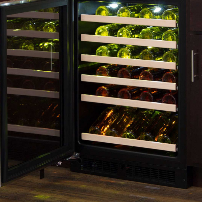24-In Built-In High-Efficiency Single Zone Wine Refrigerator With Display Rack MLWC324SG01A