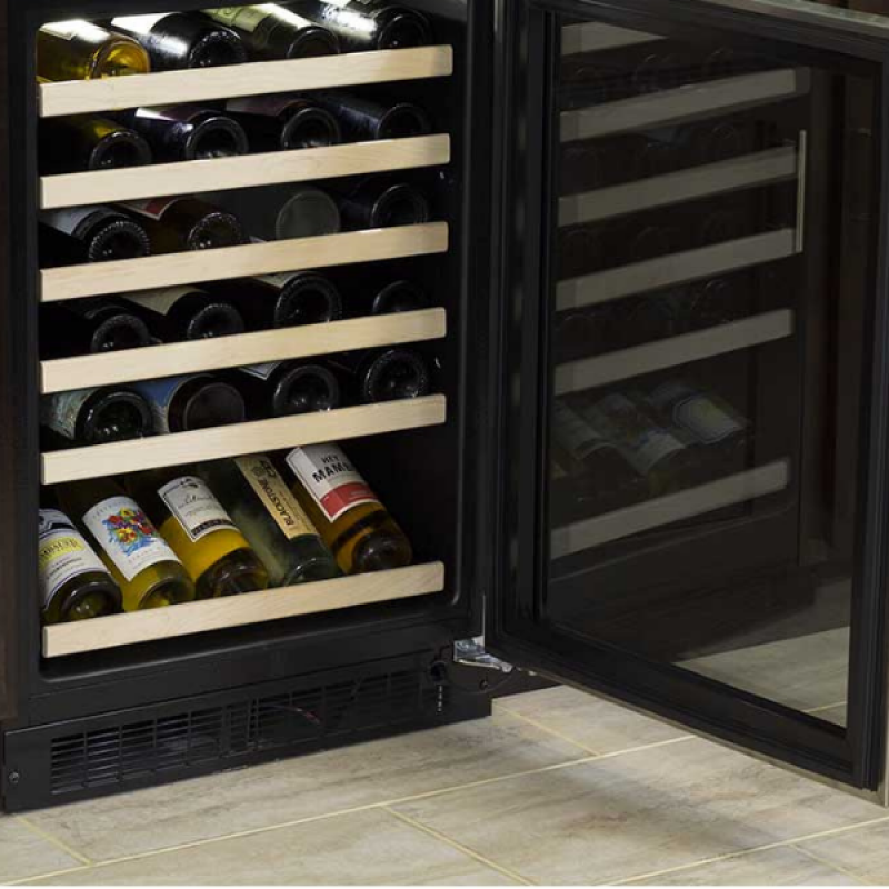 24-In Built-In High-Efficiency Single Zone Wine Refrigerator With Display Rack MLWC324SG01A