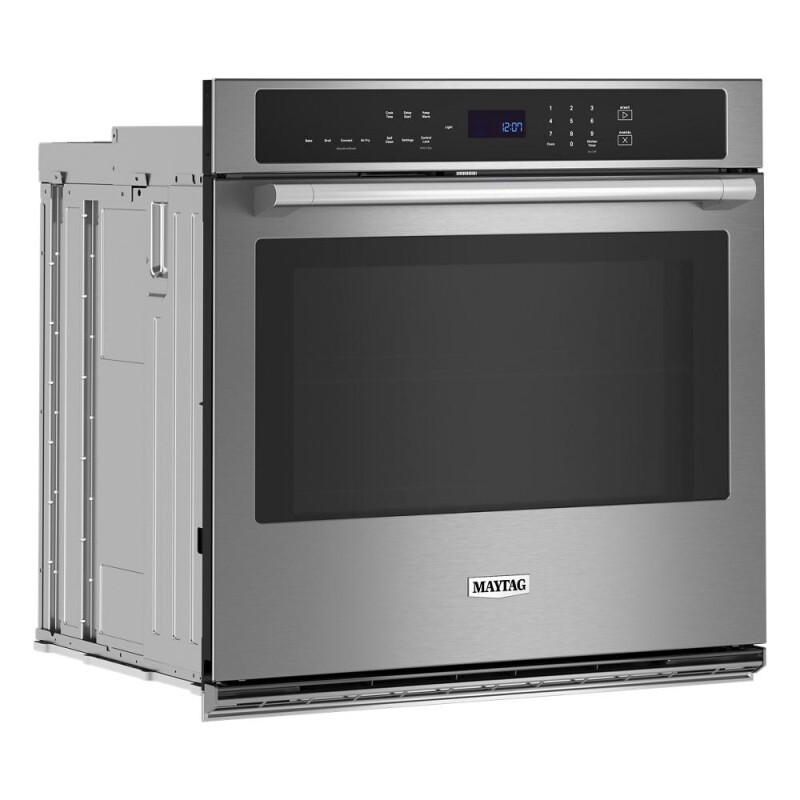 Maytag 30-inch Single Wall Oven with Air Fry and Basket - 5.0 cu. ft. Fingerprint Resistant Stainless Steel MOES6030LZ Picture 1