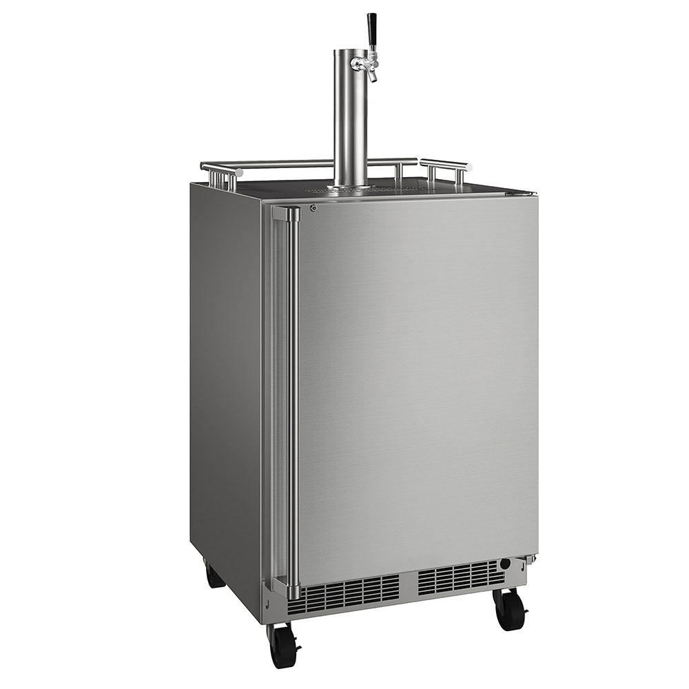 24-in Outdoor Mobile Dispenser with Twin Beer & Beverage Tap - TWIN BEER MOKR224SSB1A