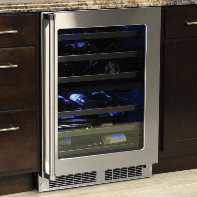 24-In Professional Built-In Dual Zone Wine Refrigerator MPWD424SG31A