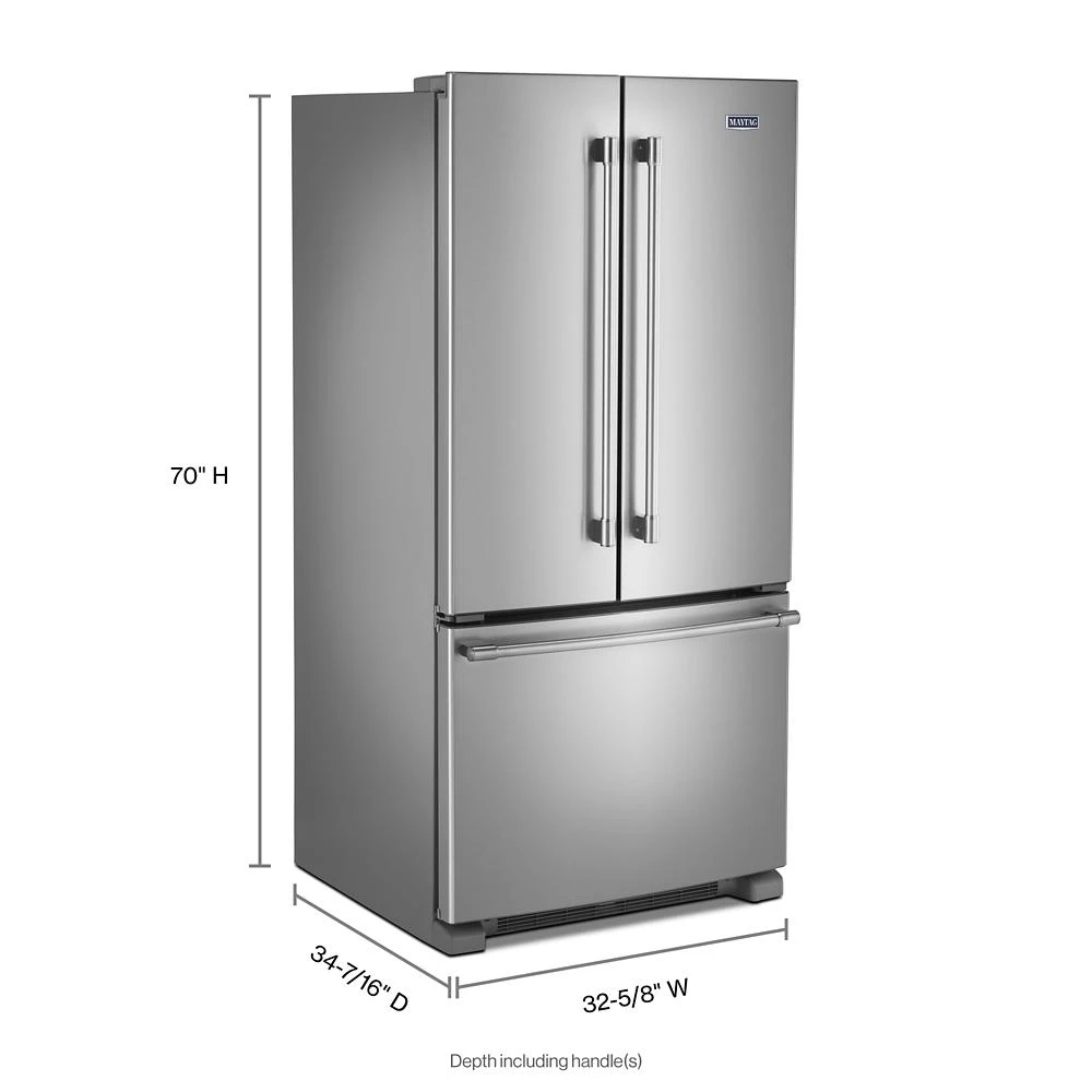 33-Inch Wide French Door Refrigerator with Water Dispenser - 22 Cu. Ft MRFF5033PZ