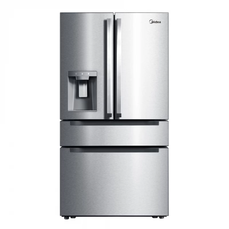 Midea Smart 21.6-cu ft 4-Door Counter-Depth French Door Refrigerator with Dual Ice Maker (Stainless Steel) Stainless Steel MRQ22D7AST Picture 1
