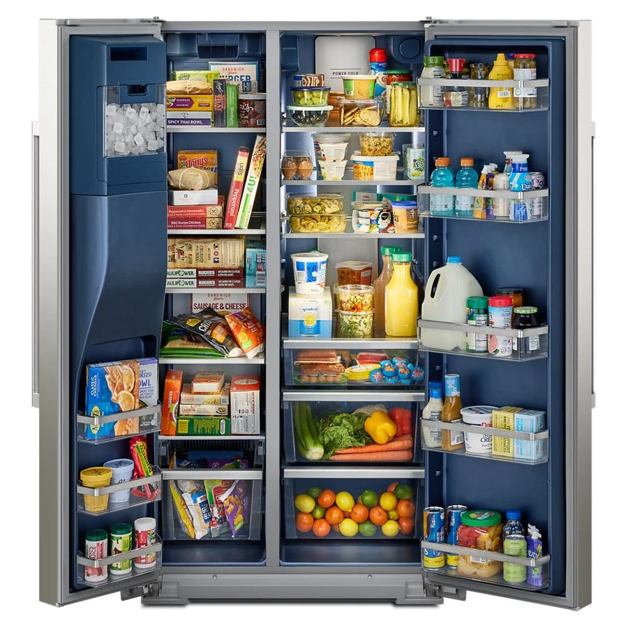36-inch Wide Counter-depth Side-by-side Refrigerator With Arctic Blue Interior - 20.8 Cu. Ft. MRSC6636RZ