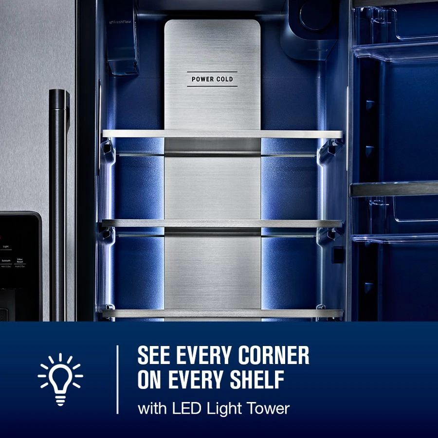 36-inch Wide Counter-depth Side-by-side Refrigerator With Arctic Blue Interior - 20.8 Cu. Ft. MRSC6636RZ