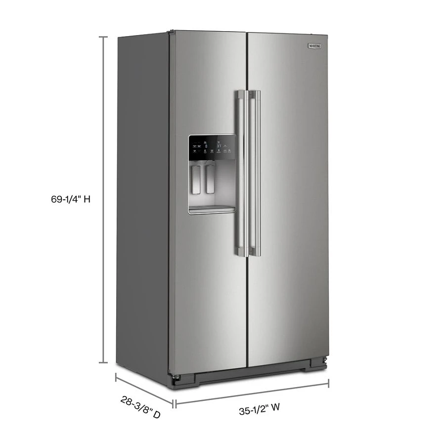36-inch Wide Counter-depth Side-by-side Refrigerator With Arctic Blue Interior - 20.8 Cu. Ft. MRSC6636RZ