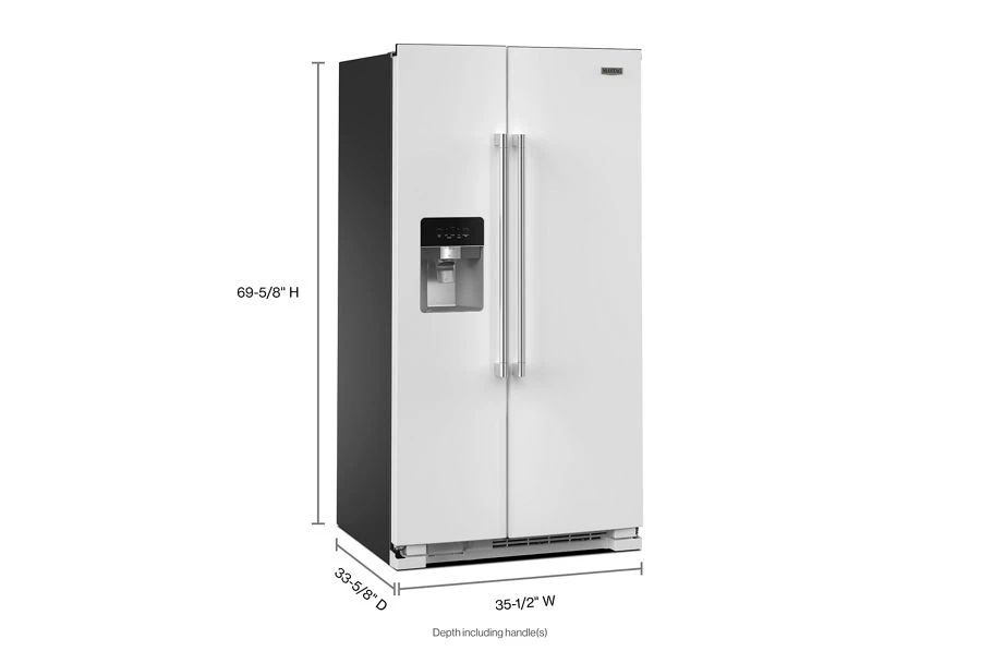 36-Inch Wide Side-by-Side Refrigerator - 25 Cu. Ft. MRSF4036PW